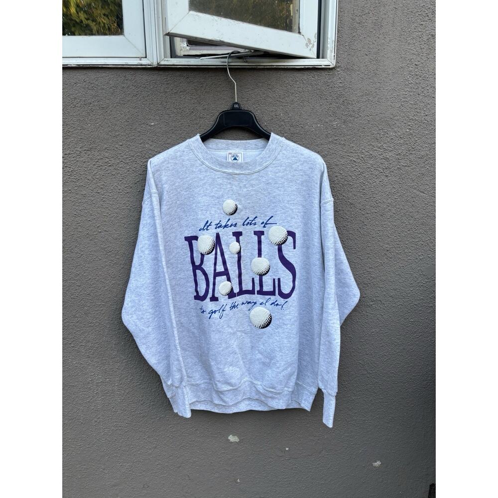 Vintage 90s Golf Crewneck Sweatshirt Size XL It Takes Alot Of Balls